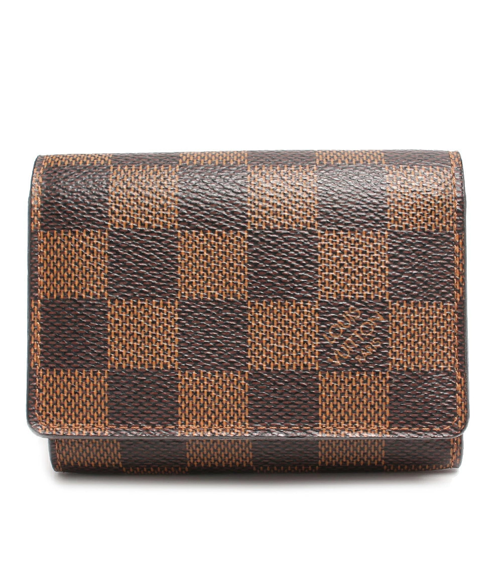 Louis Vuitton Card Case Wallet Envelope Carte De Canvas Leather Brown - Picture 1 of 8
